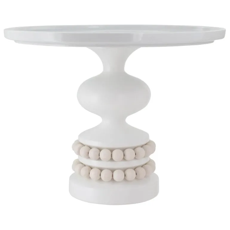 Aarikka Kuningatar serveringsbricka, vit