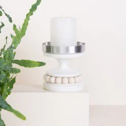 Aarikka Ruustinna ljusstake, vit