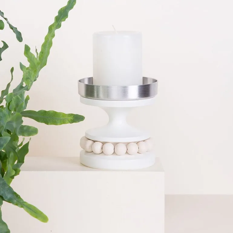 Aarikka Ruustinna ljusstake, vit