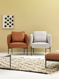 Adea Bonnet clubfåtölj, anilinläder