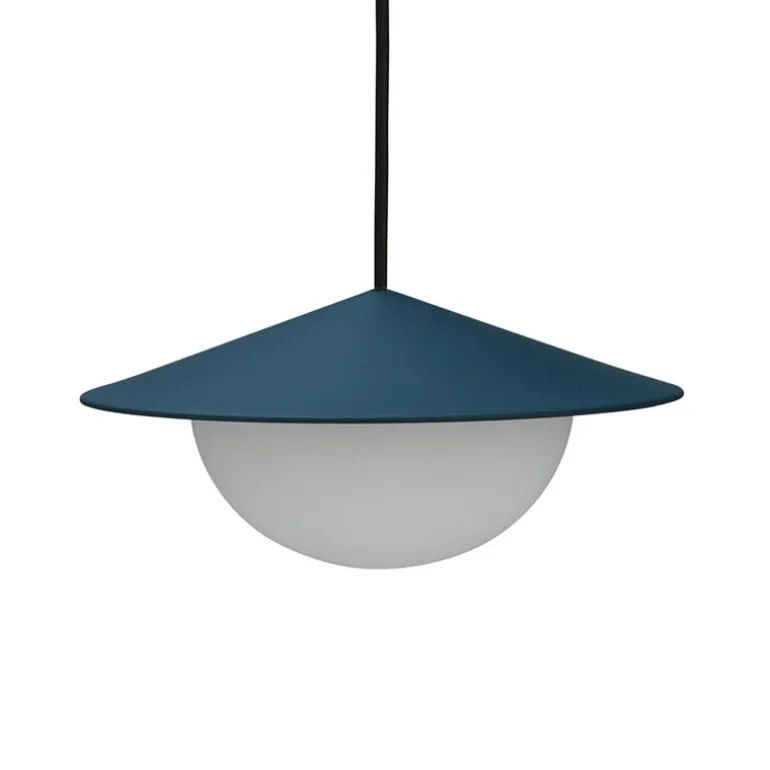 AGO Alley pendellampa, inbyggd LED, liten, mörkblå