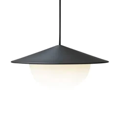 AGO Alley pendellampa, inbyggd LED, liten, träkol