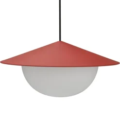 AGO Alley pendellampa, inbyggd LED, stor, tegelröd