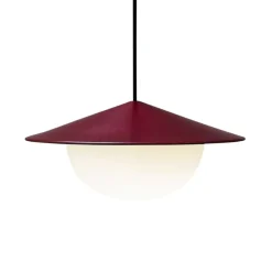 AGO Alley pendellampa, inbyggd LED, liten, vinröd