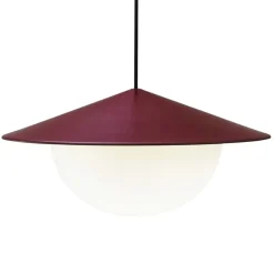 AGO Alley pendellampa, inbyggd LED, stor, vinröd