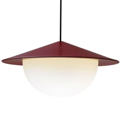 AGO Alley pendellampa, inbyggd LED, stor, vinröd