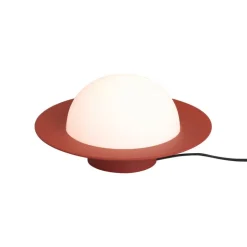 AGO Alley Still bordslampa, dimbar, liten, tegelröd