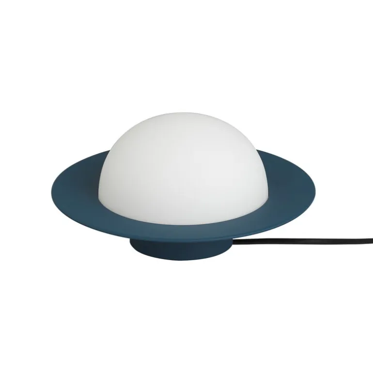 AGO Alley Still bordslampa, dimbar, liten, mörkblå