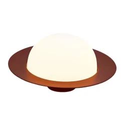 AGO Alley Still bordslampa, dimbar, liten, vinröd