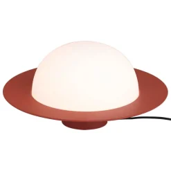 AGO Alley Still bordslampa, dimbar, stor, tegelröd