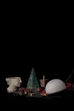 AGO Alley Tilt bordslampa, dimbar, stor, vinröd