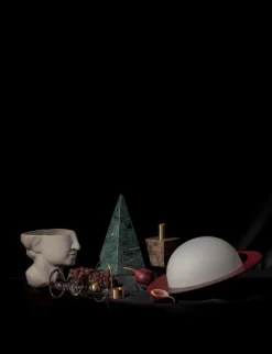 AGO Alley Tilt bordslampa, dimbar, liten, vinröd