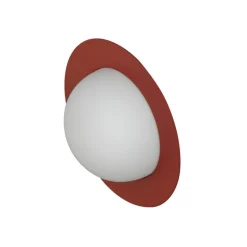 AGO Alley vägglampa, inbyggd LED, liten, tegelröd