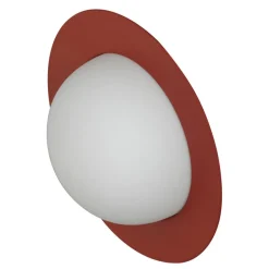 AGO Alley vägglampa, inbyggd LED, stor, tegelröd