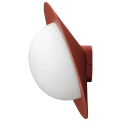AGO Alley vägglampa, inbyggd LED, stor, tegelröd