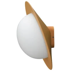 AGO Alley vägglampa, inbyggd LED, stor, senap