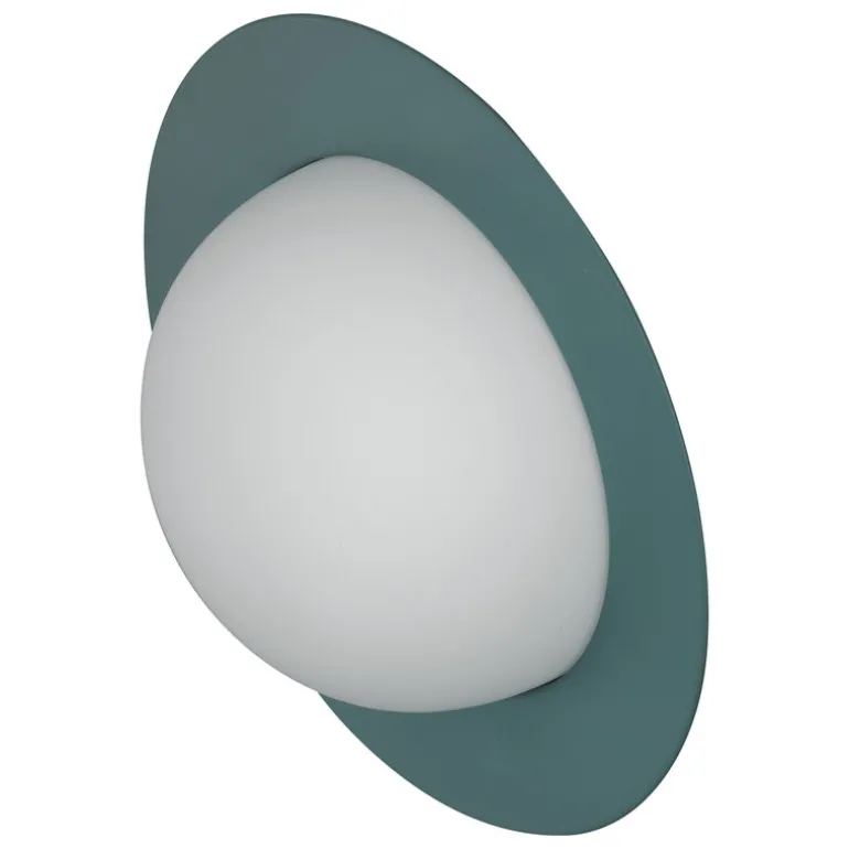 AGO Alley vägglampa, inbyggd LED, stor, grön