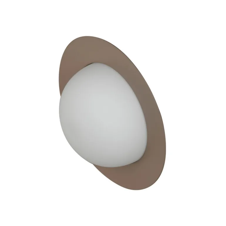 AGO Alley vägglampa, inbyggd LED, liten, lergrå