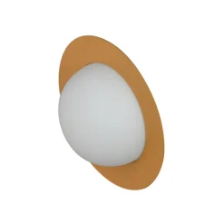 AGO Alley vägglampa, inbyggd LED, liten, senap