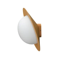 AGO Alley vägglampa, inbyggd LED, liten, senap