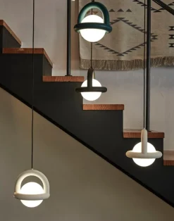 AGO Balloon pendellampa, dimbar, lergrå