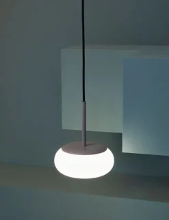 AGO Mozzi pendellampa, dimbar, liten, grå