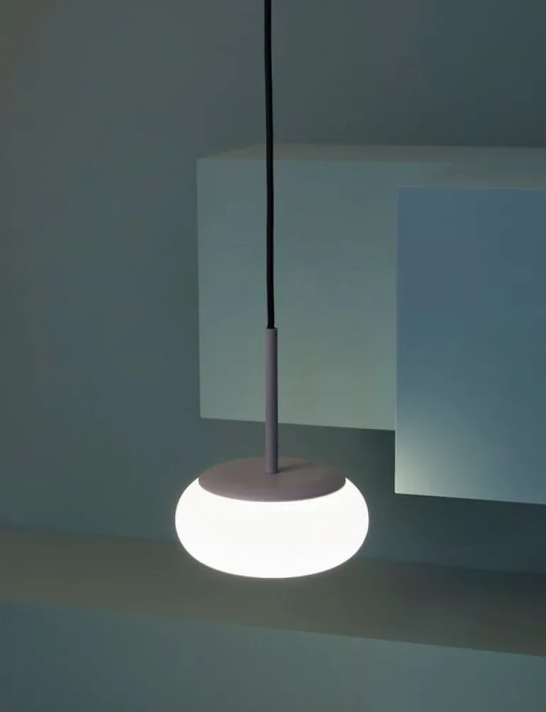 AGO Mozzi pendellampa, dimbar, liten, grå