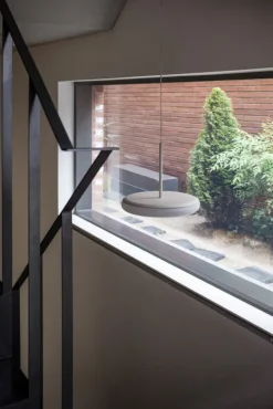 AGO Mozzi pendellampa, dimbar, stor, grå