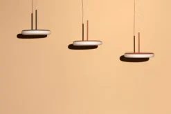 AGO Mozzi pendellampa, dimbar, stor, grå