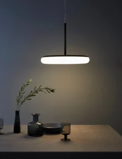 AGO Mozzi pendellampa, dimbar, stor, grå