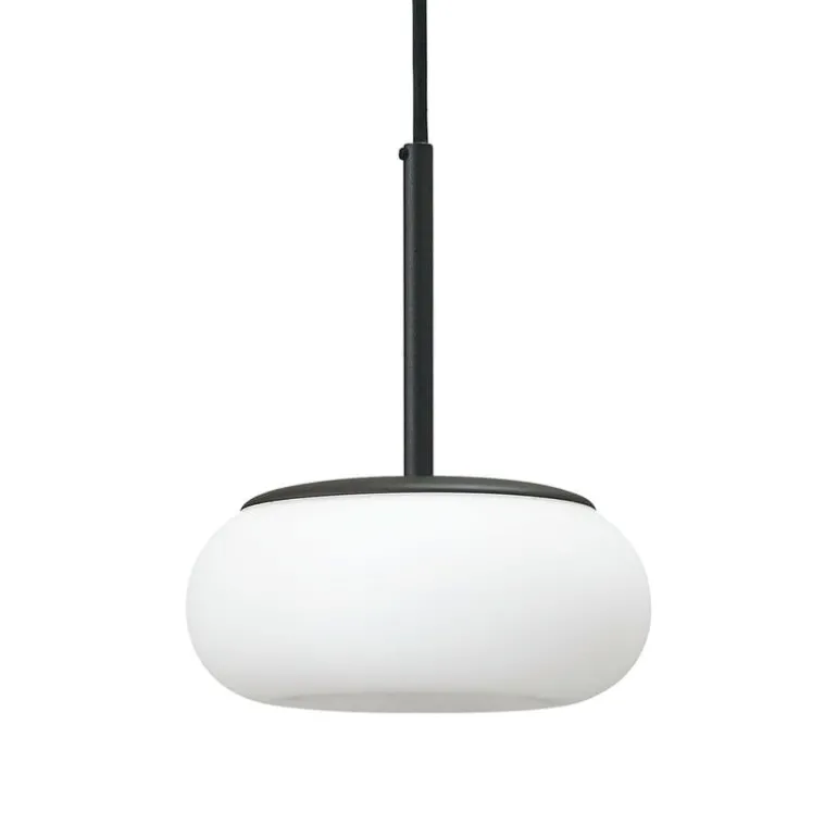 AGO Mozzi pendellampa, dimbar, liten, träkol