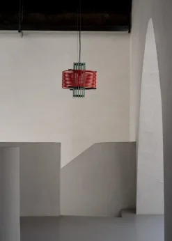 AGO Nova pendellampa, coral - mint green