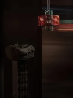 AGO Nova pendellampa, coral - mint green