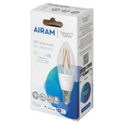 Airam SmartHome WiFi LED-lampa C35, E14 4,5 W 470 lm 2700–6500 K, klar