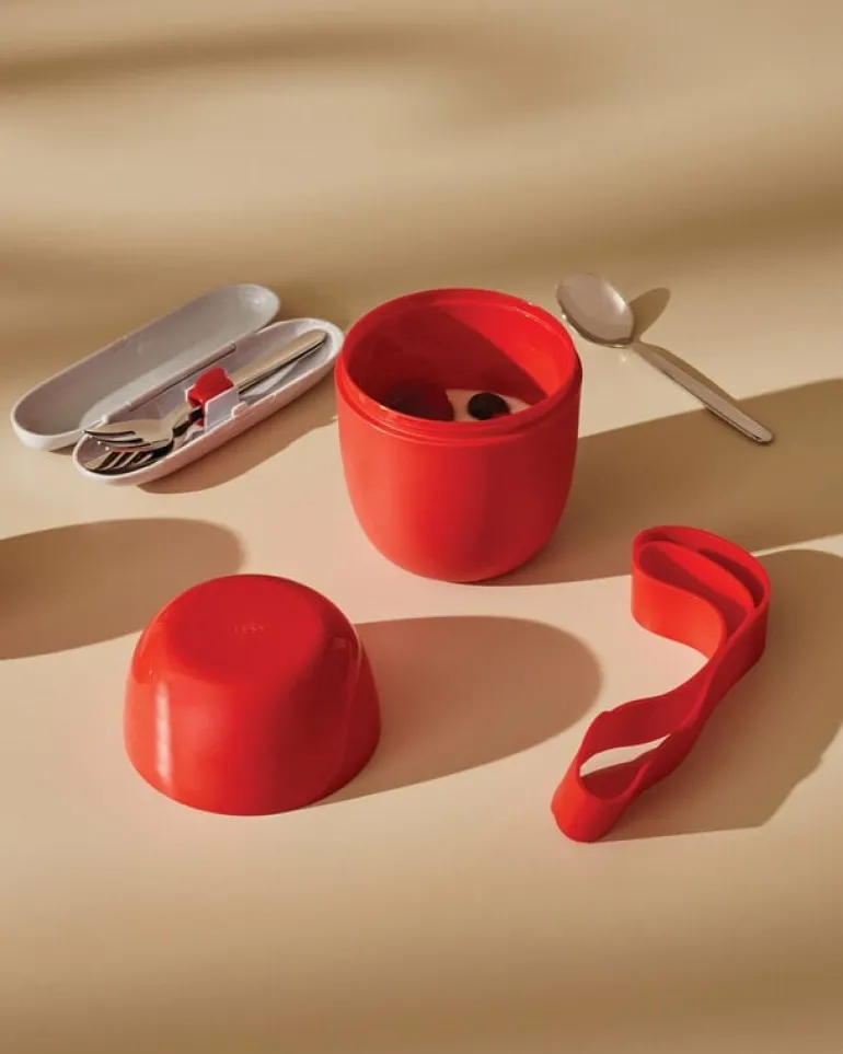 Alessi Food à porter lunchburk, grå