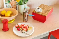 Alessi Mattina brödlåda, röd