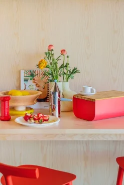 Alessi Mattina brödlåda, röd