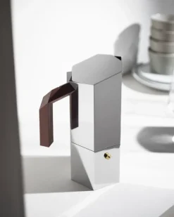 Alessi Menhir espressobryggare, 3 koppar, rostfritt stål