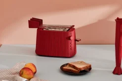 Alessi Plissé brödrost, röd
