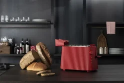 Alessi Plissé brödrost, röd