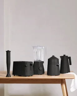 Alessi Plissé brödrost, svart