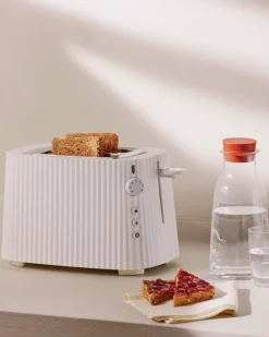 Alessi Plissé brödrost, vit