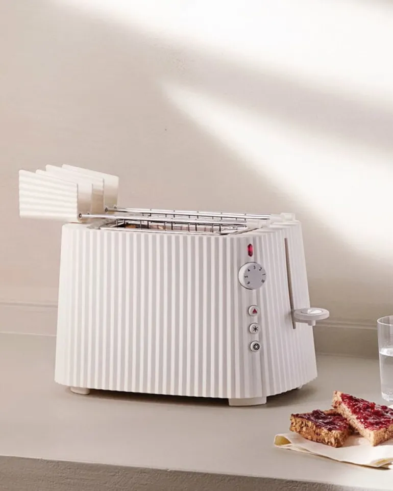 Alessi Plissé brödrost, vit