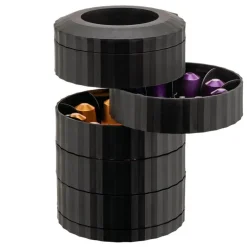 Alessi Plissé kapselhållare för espressokaffe, svart