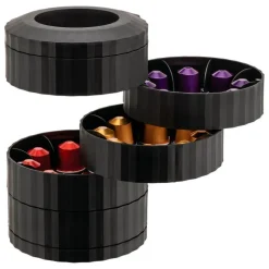 Alessi Plissé kapselhållare för espressokaffe, svart