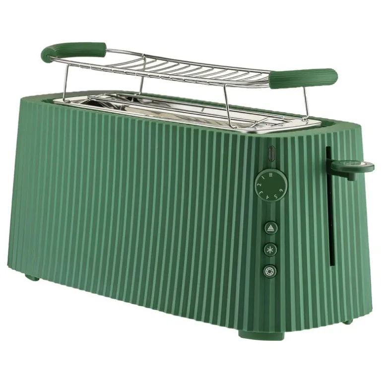 Alessi Plissé Long brödrost, grön