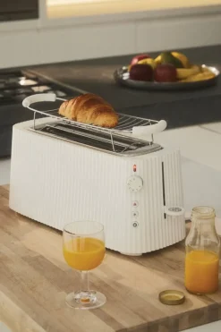 Alessi Plissé Long brödrost, vit