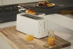 Alessi Plissé Long brödrost, vit