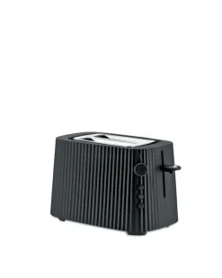 Alessi Plissé-set, brödrost och vattenkokare, 1,7 l, svart