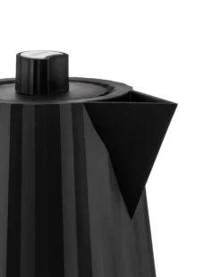 Alessi Plissé-set, brödrost och vattenkokare, 1,7 l, svart